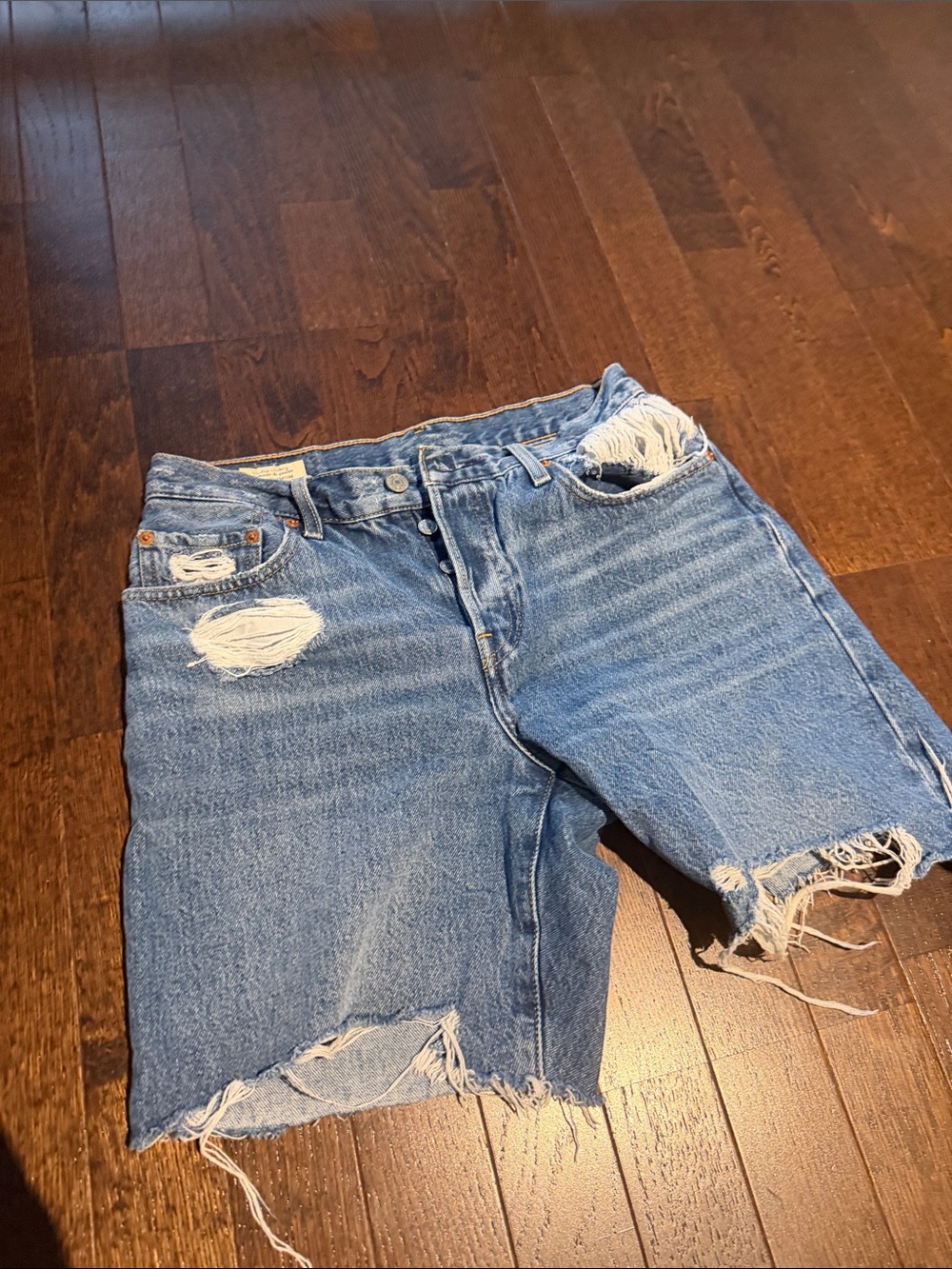 Levi's Distressed Blue Relaxed Women’s Jeans